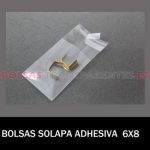 BOLSAS TRANSPARENTES SOLAPA ADHESIVA 6X8