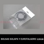 BOLSAS TRANSPARENTES SOLAPA ADHESIVA REFUERZO Y EUROTALADRO 12X18
